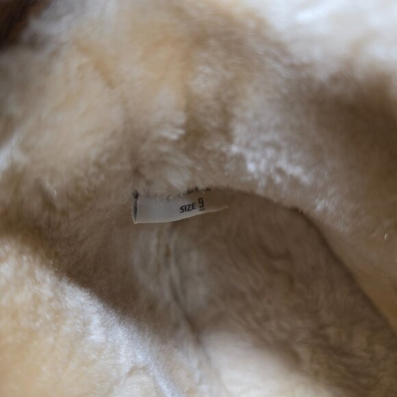 ASPEN Genuine Chestnut Suede Faux Fur Shearling Water Resistant Boot Women Sz 9. - Picture 16 of 17